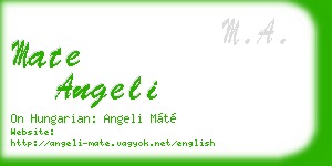 mate angeli business card